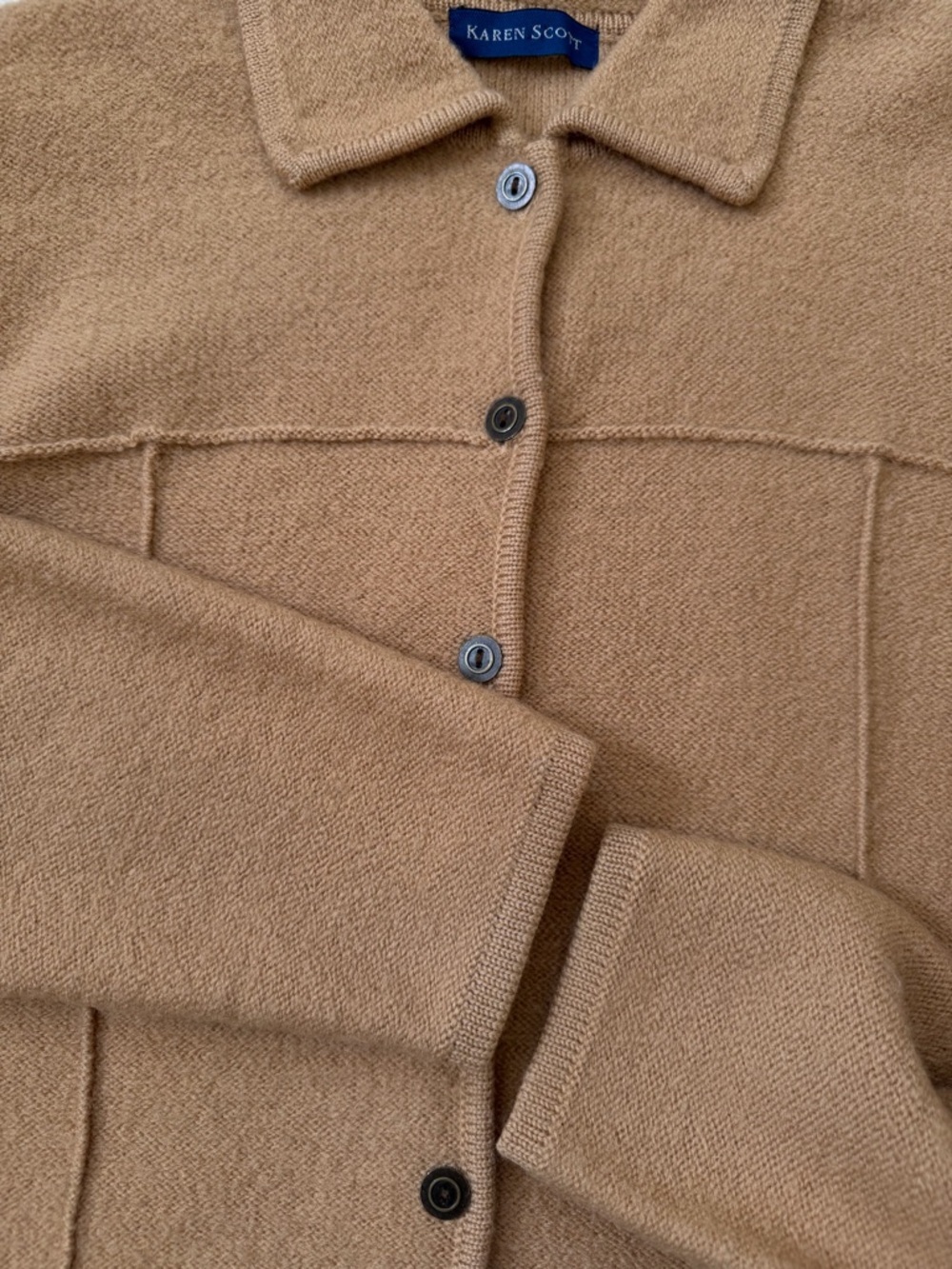Karen Scott Wool Cardigan Women’s Size Large Buttoned Sweater - Picture 5 of 12